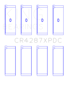 Picture of King Honda B18C1/B18C5 16V (Predoweled for Alum Rods) Perf Coated Rod Bearing Set- Size STD