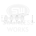 Picture of Stainless Works, SBF 4.6L 3V round port, 1-5/8" primary header flanges.