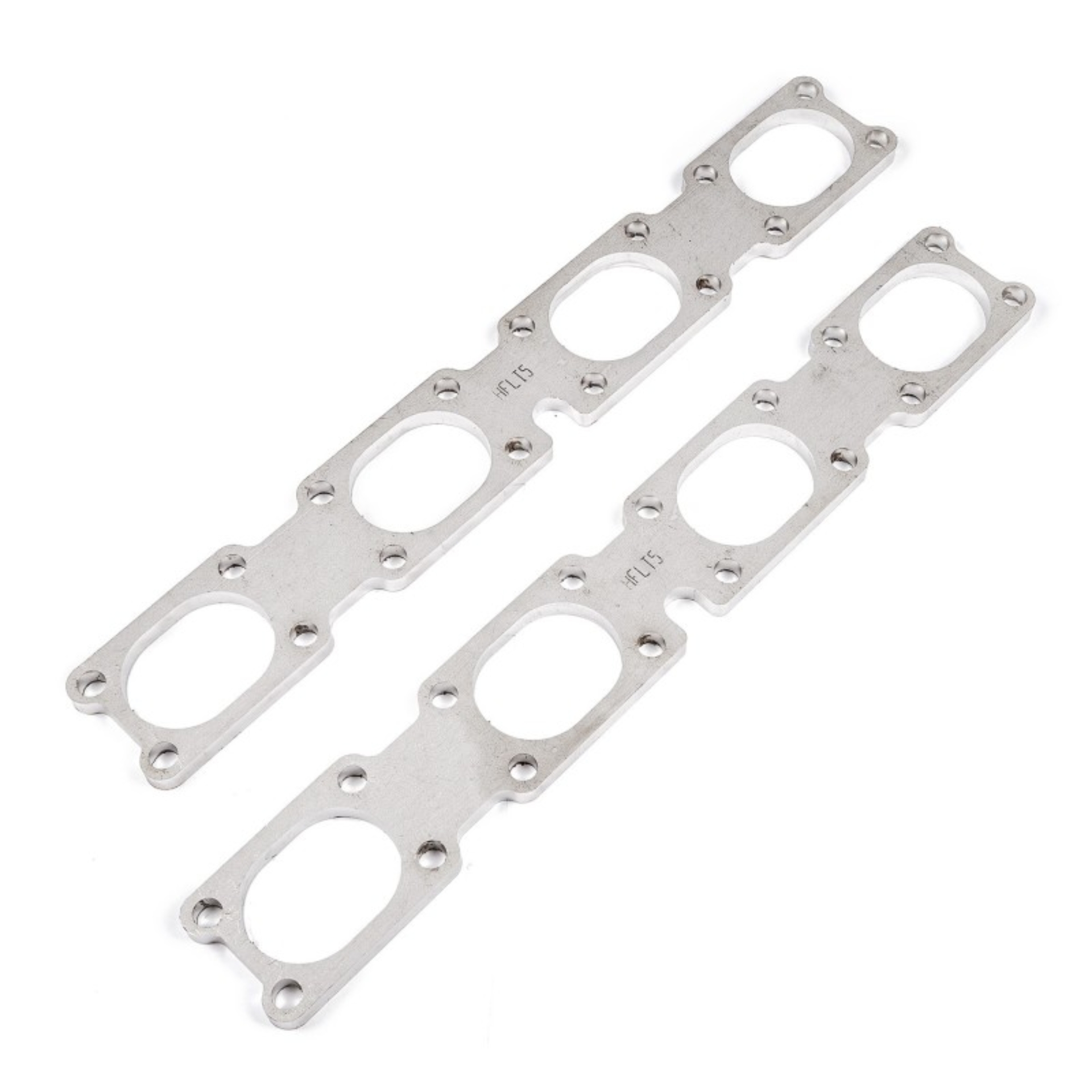 Picture of Stainless Works, LT5 Chevrolet flat rectangular port 2" primary header flanges.