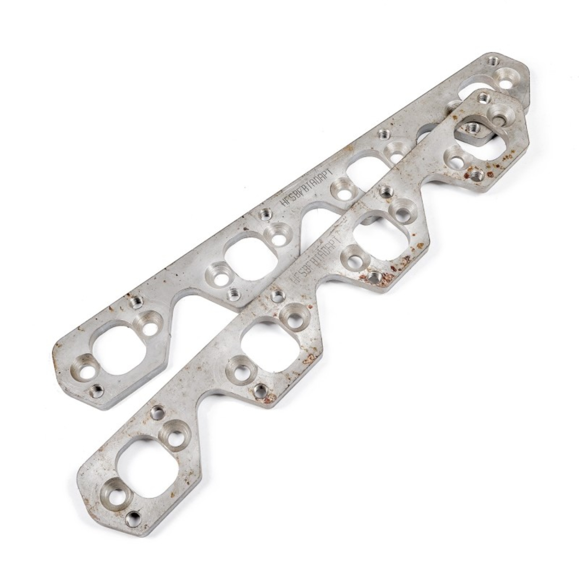 Picture of Stainless Works, SBF big tube wide rectangular port, header adapter flanges.