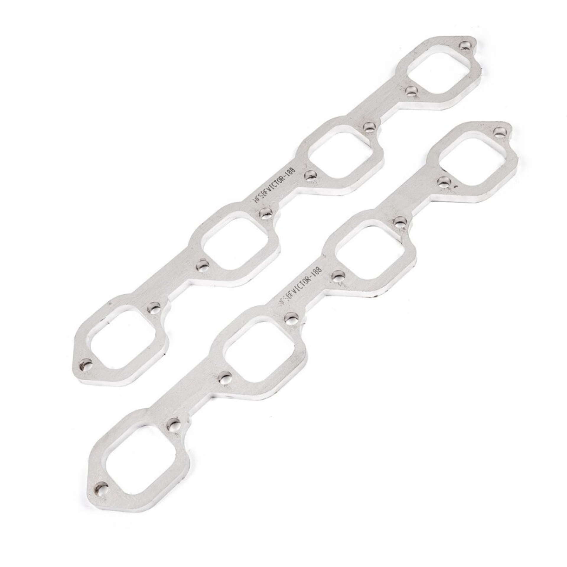 Picture of Stainless Works, SBF SQ. port, "Fits Vic. Sen. Head", 1-7/8" primary HDR. FLG.