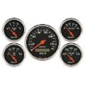 Picture of Autometer Designer Black 5 Pc Kit w/ Elec KMH Speedo, Oil Press, Water Temp, Volt, Fuel Level