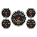 Picture of Autometer Designer Black 5 Pc Kit w/ Elec KMH Speedo, Oil Press, Water Temp, Volt, Fuel Level