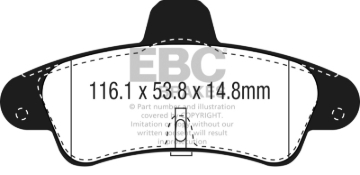 Picture of EBC Yellowstuff Brake Pad Sets - DP4965/2R