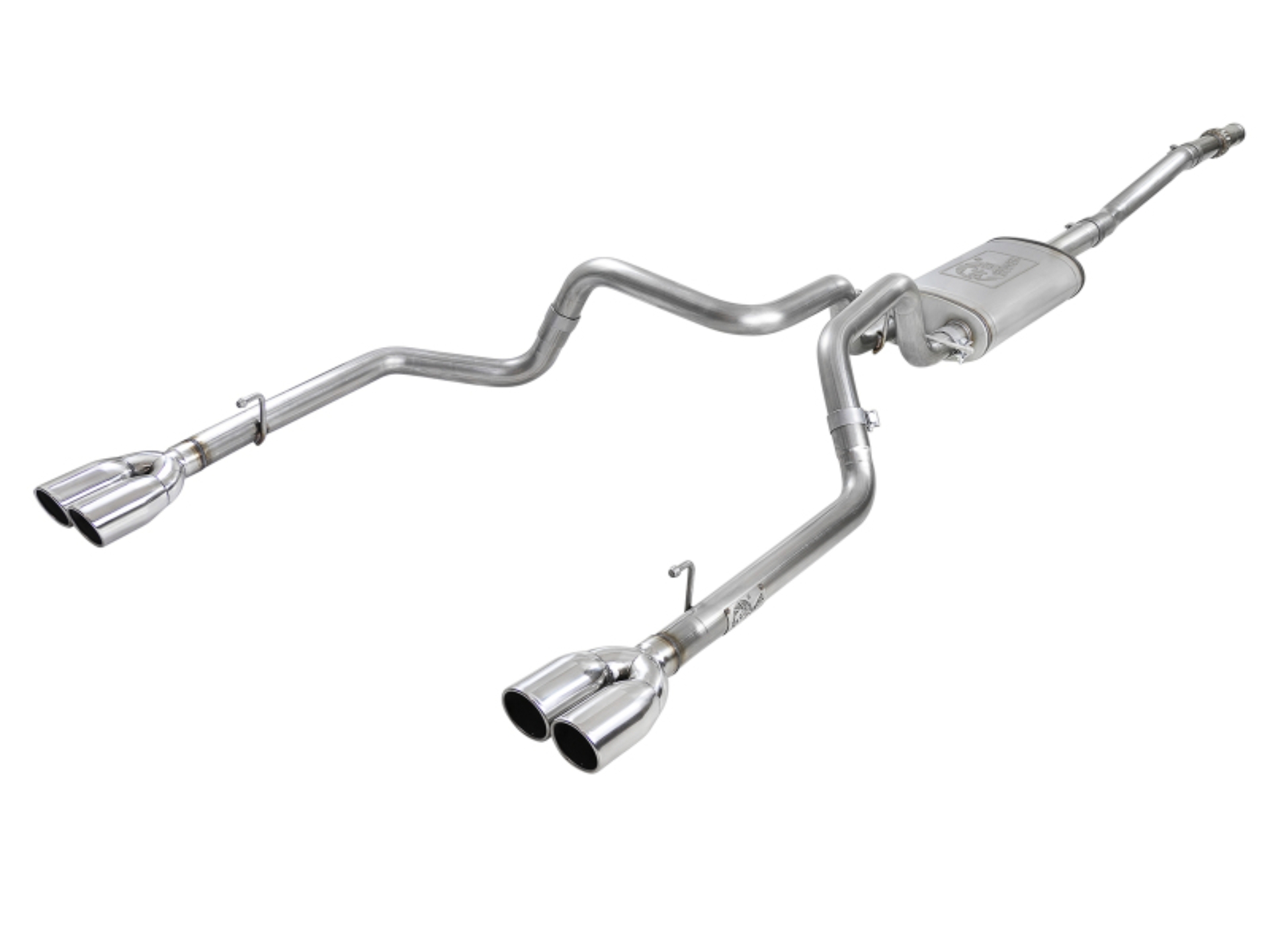 Picture of aFe Vulcan Series 3in-2-1/2in 304 SS Cat-Back 2019 GM Silverado 1500 V8-5.3L w/ Polished Tips