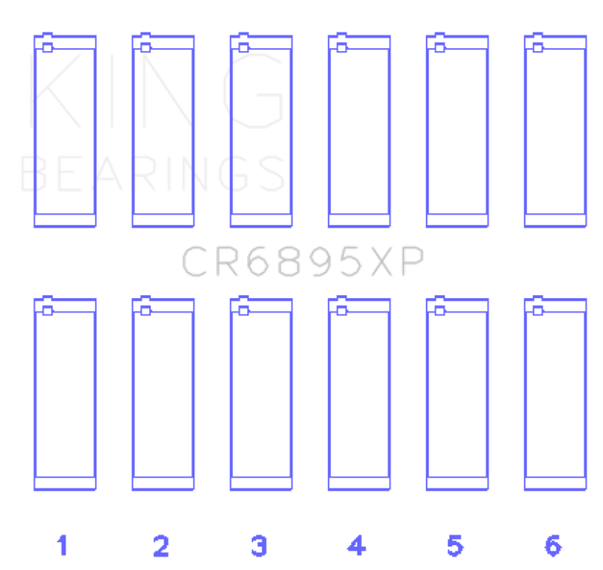 Picture of King Engine Bearings KING Connecting Rod Bearings - CR6895XP