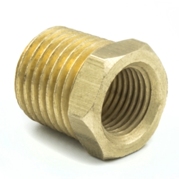 Picture of Autometer Brass Adapter Fitting - 1/4in NPT Male / 1/8in NPT Female
