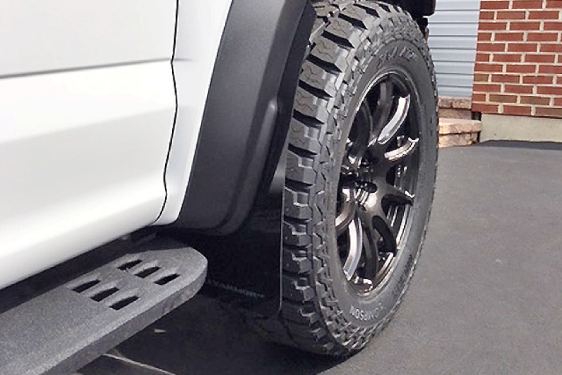 Picture of Rally Armor RAL UR Blk Flap/Dark Grey Logo Mud Flaps - MF53-UR-BLK/DGRY