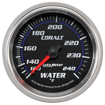 Picture of Autometer Cobalt 66mm 120-240 Degree F Mechanical Water Temperature Gauge