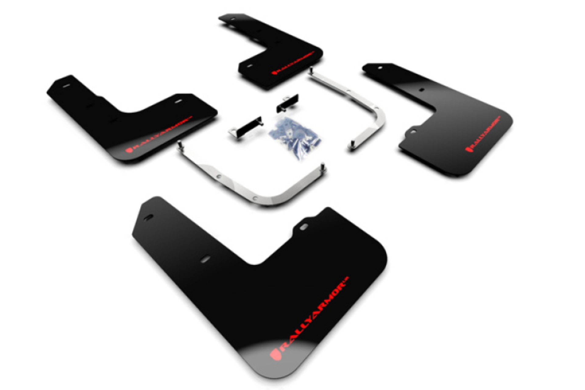 Picture of Rally Armor 19-22 Hyundai Veloster N Black UR Mud Flap w/ Red Logo