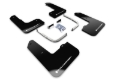 Picture of Rally Armor RAL UR Blk Flap/Wht Logo Mud Flaps - MF57-UR-BLK/WH