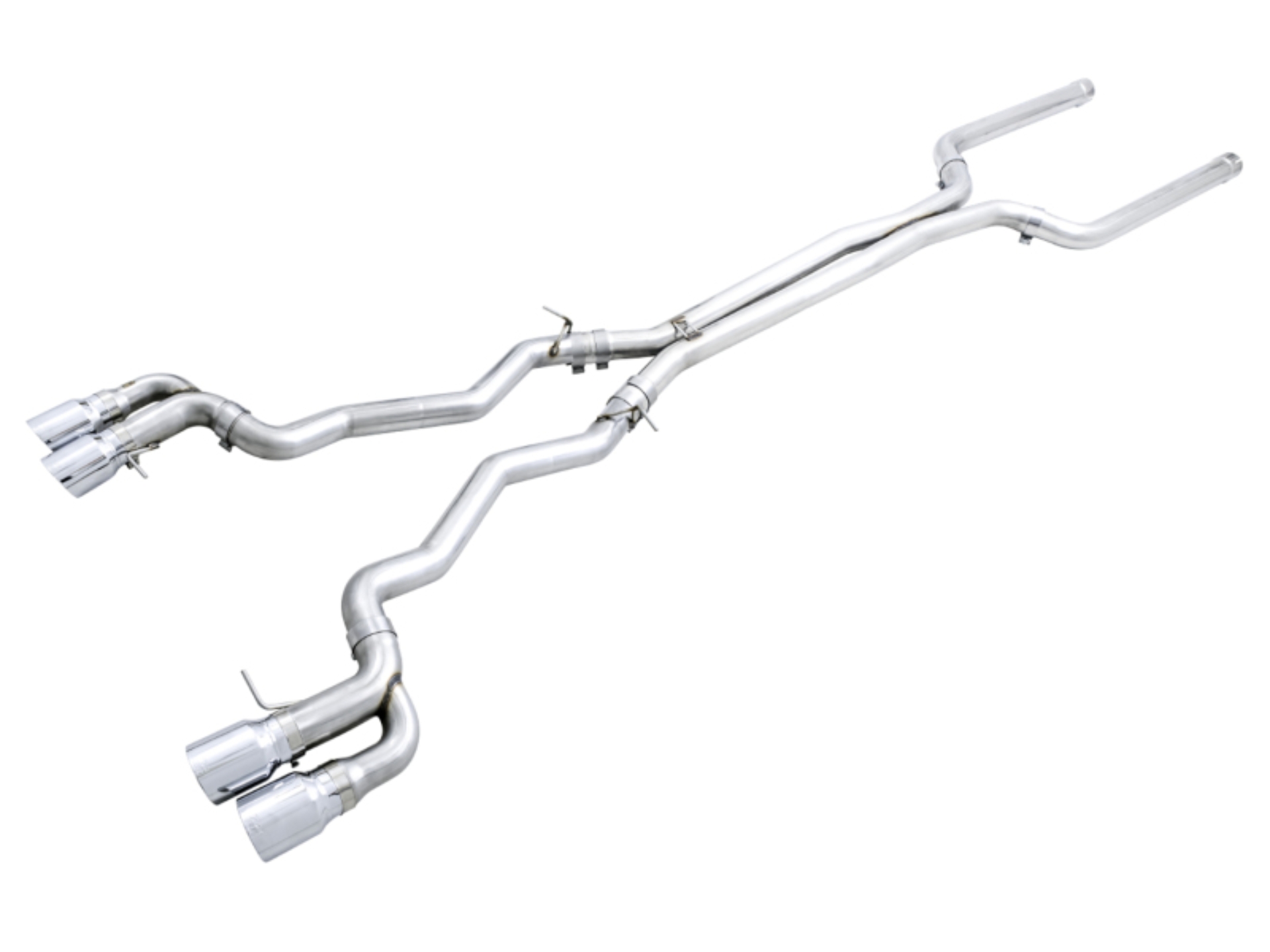 Picture of AWE Tuning 18-19 BMW M5 (F90) 4.4T AWD Cat-Back Exhaust - Track Edition (Chrome Silver Tips)
