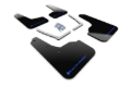 Picture of Rally Armor 16-21 Honda Civic Si Black UR Mud Flap w/Blue Logo