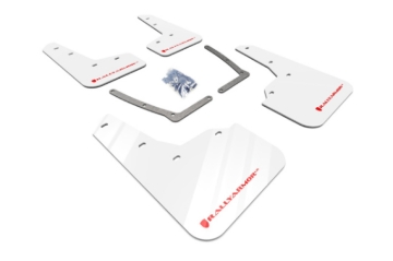 Picture of Rally Armor 16-21 Honda Civic Si White UR Mud Flap w/Red Logo