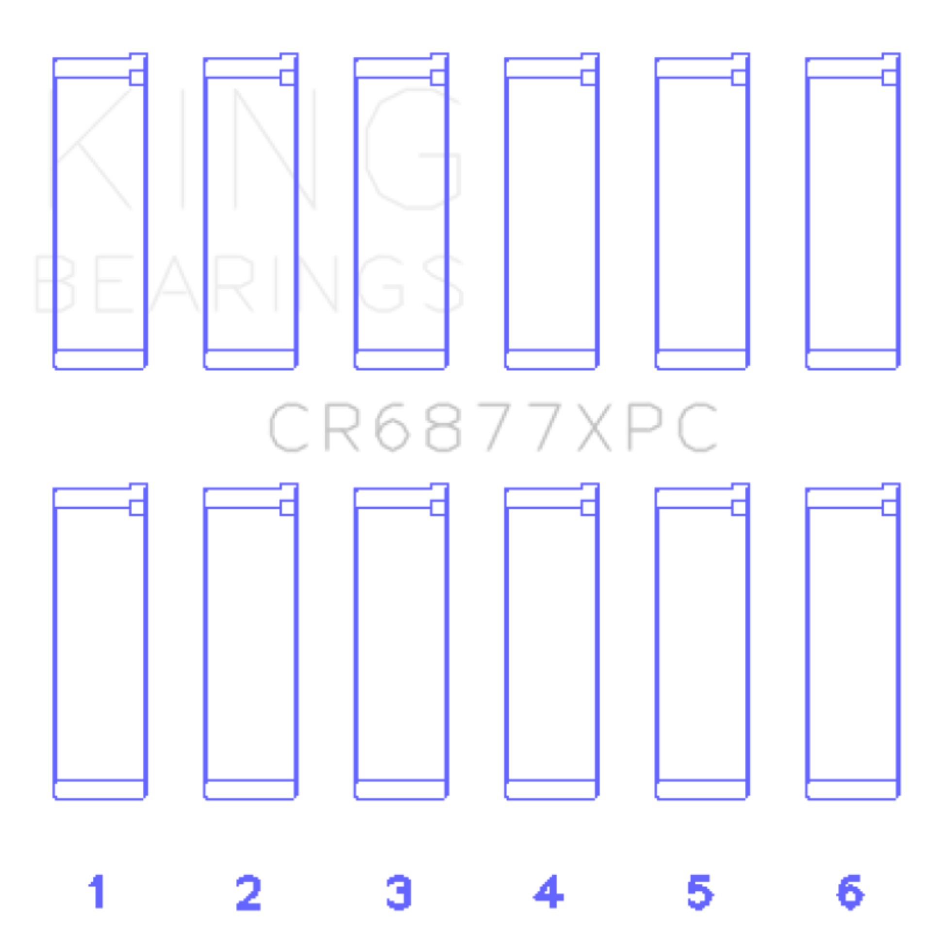 Picture of King Engine Bearings BMW S54B32 3.2L Coated Performance Rod Bearing Set