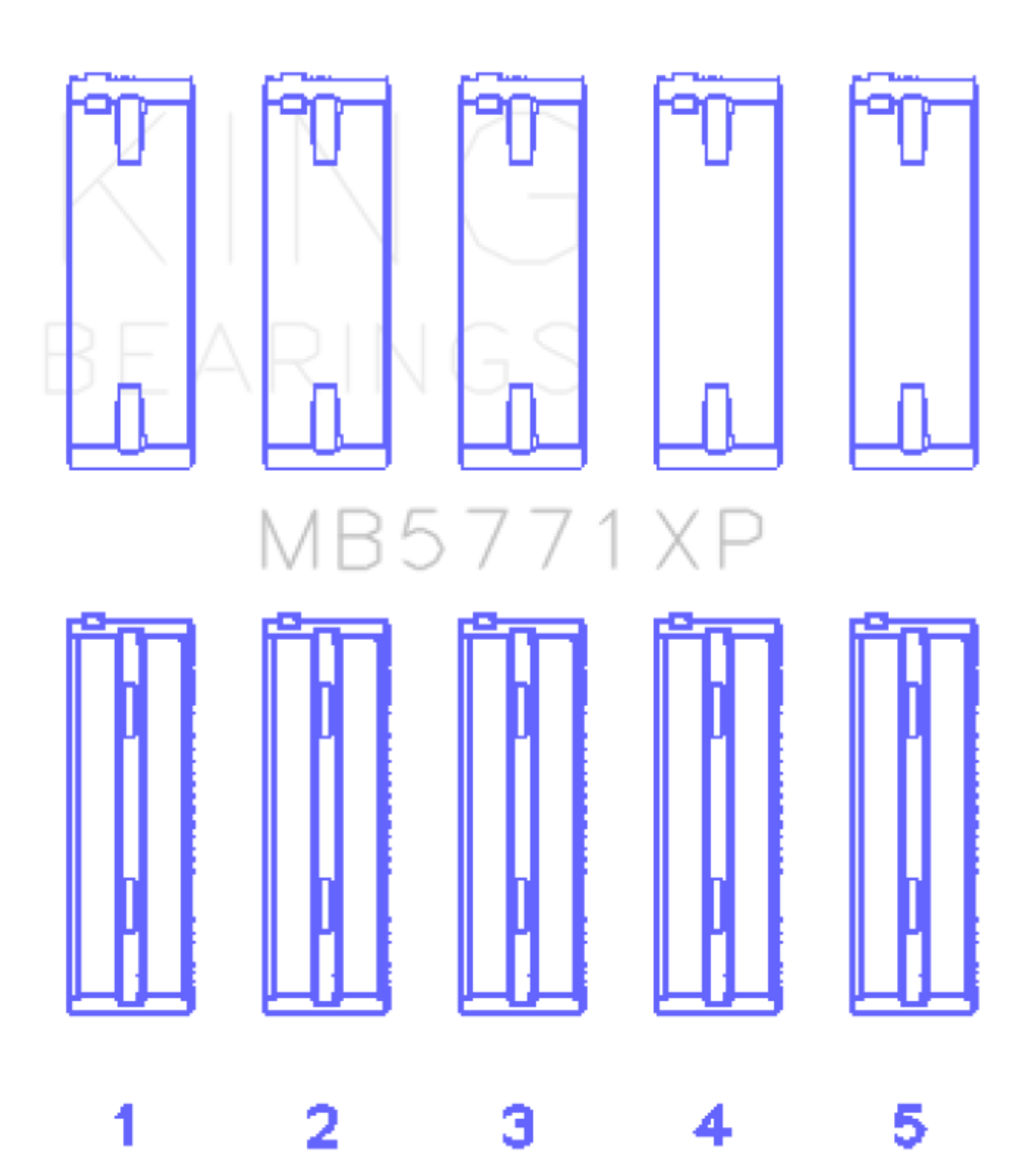 Picture of King Engine Bearings Hyundai G4KF Crankshaft Main Bearing Set