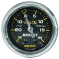 Picture of Autometer Carbon Fiber 52mm 20 PSI Mechanical Boost Gauge