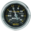 Picture of Autometer Carbon Fiber 52mm 20 PSI Mechanical Boost Gauge