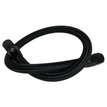 Picture of Fleece Performance 94-98 Dodge Cummins 39.5in 12 Valve Coolant Bypass Hose (BLK - Braided)