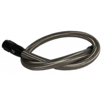 Picture of Fleece Performance 98.5-18 Dodge Cummins 34.5in Common Rail/VP44 Coolant Bypass Hose (SS-Braided)
