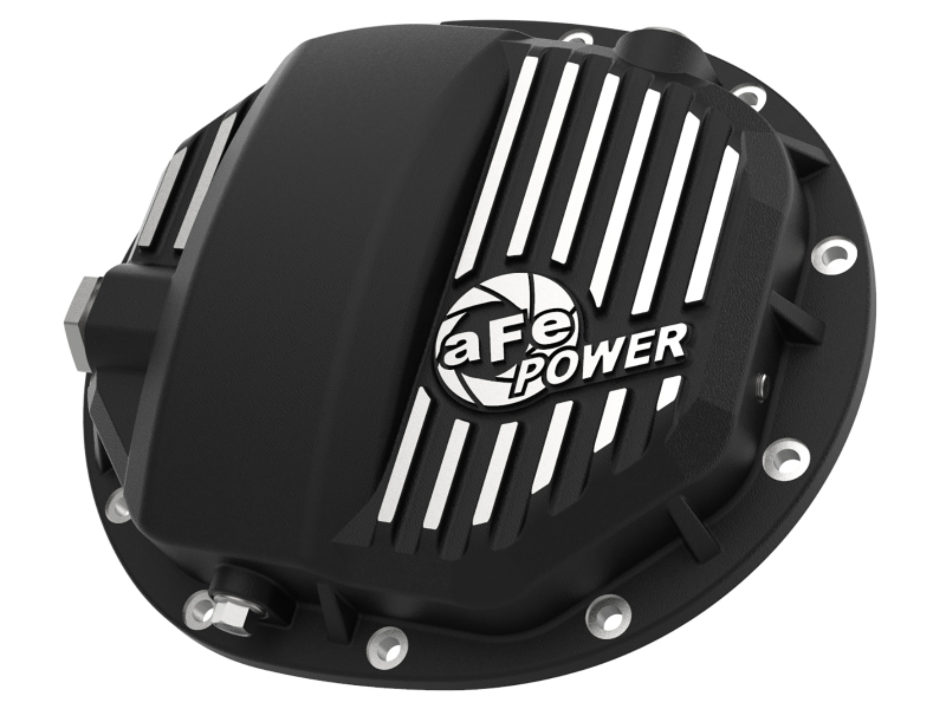 Picture of aFe Power Pro Series AAM 9.5/9.76 Rear Diff Cover Black w/Mach Fins 14-19 GM Silverado/Sierra 1500