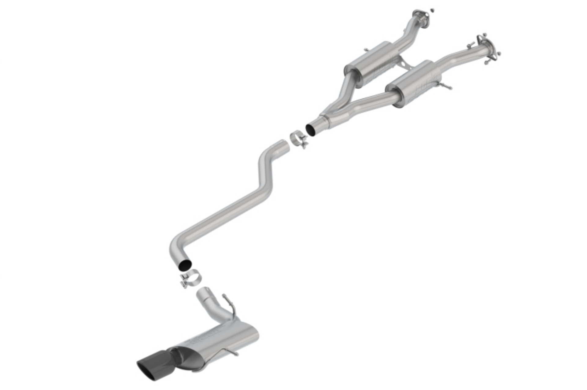 Picture of Borla 14-18 Jeep Grand Cherokee 3.6L V6 AWD AT 4DR 2.50in S-TYPE Cat-Back Exhaust Black Chrome Tip