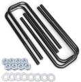 Picture of Fabtech 88-98 GM C1500 2WD Extra Cab Square U-Bolt Kit - 9/16-18 x 12.50 x 2.63