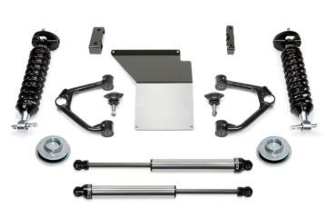 Picture of Fabtech 07-14 GM C/K1500 SUV 2WD/4WD 4in Budget UCA System w/DL 2.5 Coilovers & Rear DL Shocks