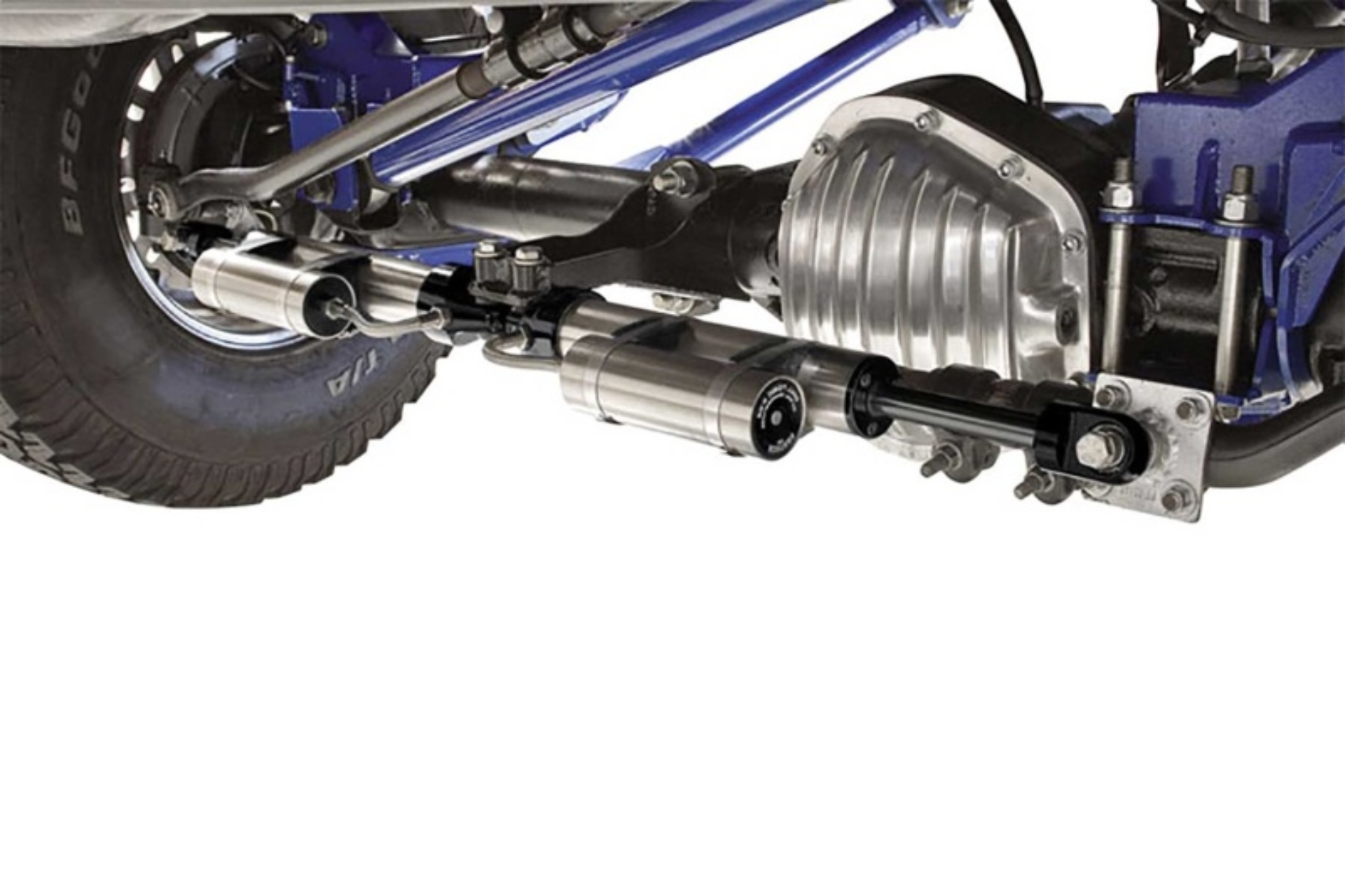 Picture of Fabtech 99-04 Ford F250/350 4WD Dual Steering Stabilizer System w/DL 2.25 Resi Shocks