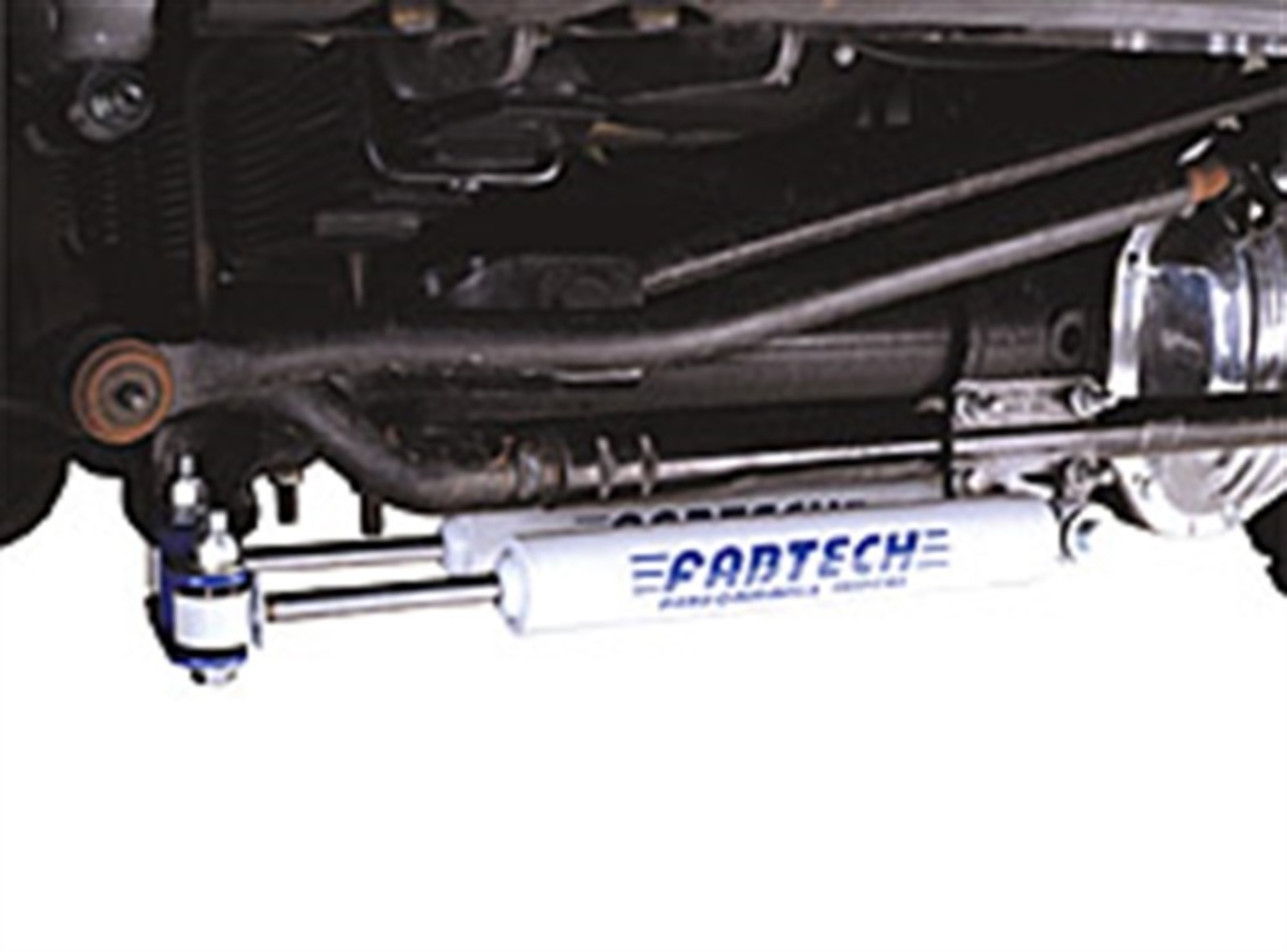 Picture of Fabtech 99-04 Ford F250/350 4WD Dual Performance Steering Stabilizer - Opposing Style