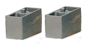 Picture of Fabtech 5in Rear Leaf Spring Block Kit - 3in Wide Flat Style