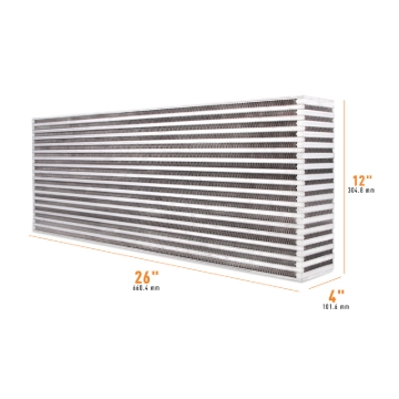 Picture of Mishimoto Universal Air-to-Air Intercooler Core - 26in / 12in / 4in