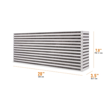 Picture of Mishimoto Universal Air-to-Air Intercooler Core - 20in / 7.8in / 3.5in