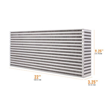 Picture of Mishimoto Universal Air-to-Air Intercooler Core - 22in / 9.25in / 3.25in