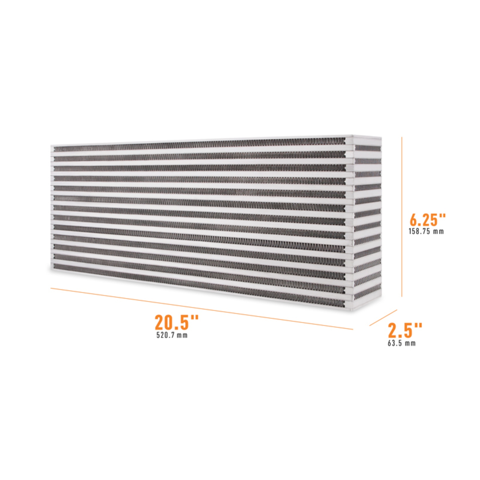 Picture of Mishimoto Universal Air-to-Air Intercooler Core - 20.5in / 6.25in / 2.5in