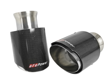 Picture of aFe MACH Force-XP 4-1/2in Carbon Fiber OE Replacement Exhaust Tips - 15-19 Dodge Charger/Hellcat