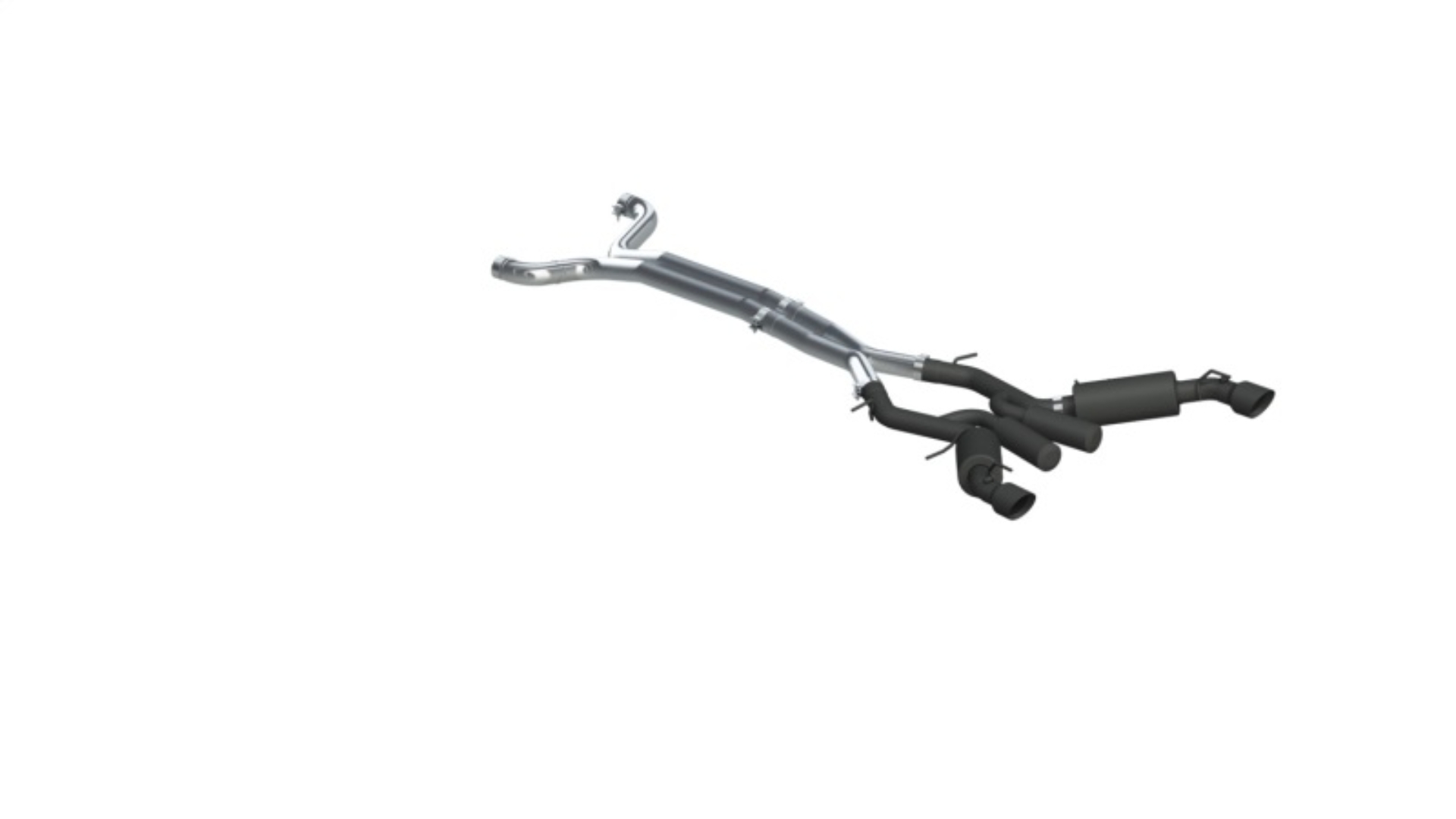 Picture of MBRP 16-19 Chevrolet Camaro SS 6 Speed 3in Dual Cat Back w/ 4.5in OD Tips - Black (Non NPP Models)