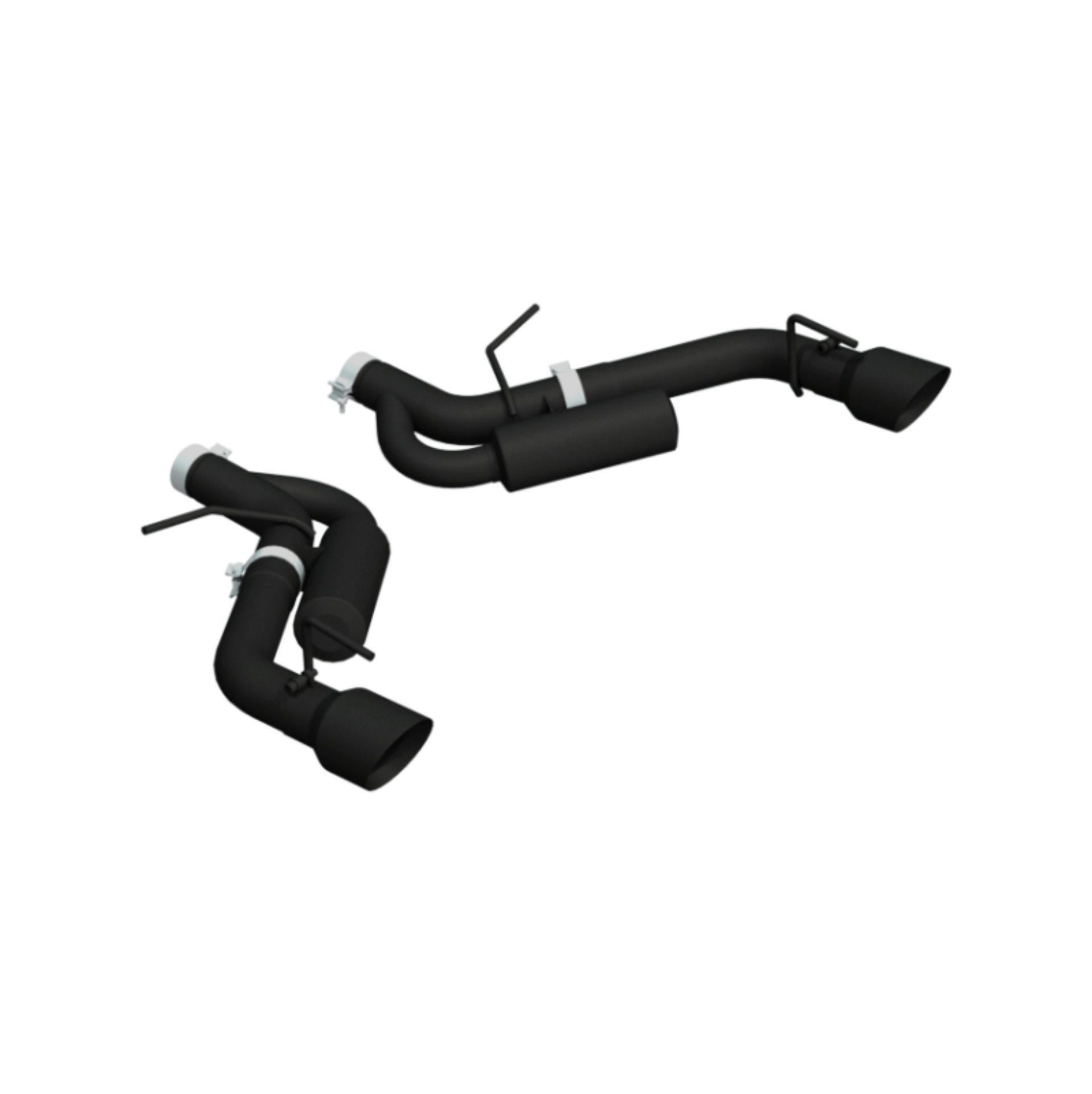 Picture of MBRP 16-19 Chevrolet Camaro SS Dual Rear Exit Axle Back w/ 4.5in OD Tips - BLK (Non NPP Models)