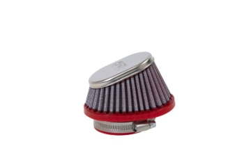 Picture of BMC Conical Carburetor Filter w/Chrome Top - Center 50mm Inlet / 65mm H
