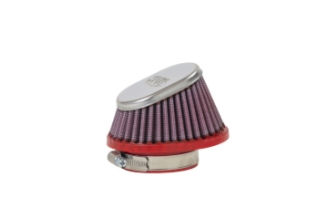 Picture of BMC Conical Carburetor Filter w/Chrome Top - 50mm Inlet / 65mm H