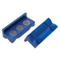 Picture of Russell Billet Aluminum Vice Jaws With Blue Anodized Finish