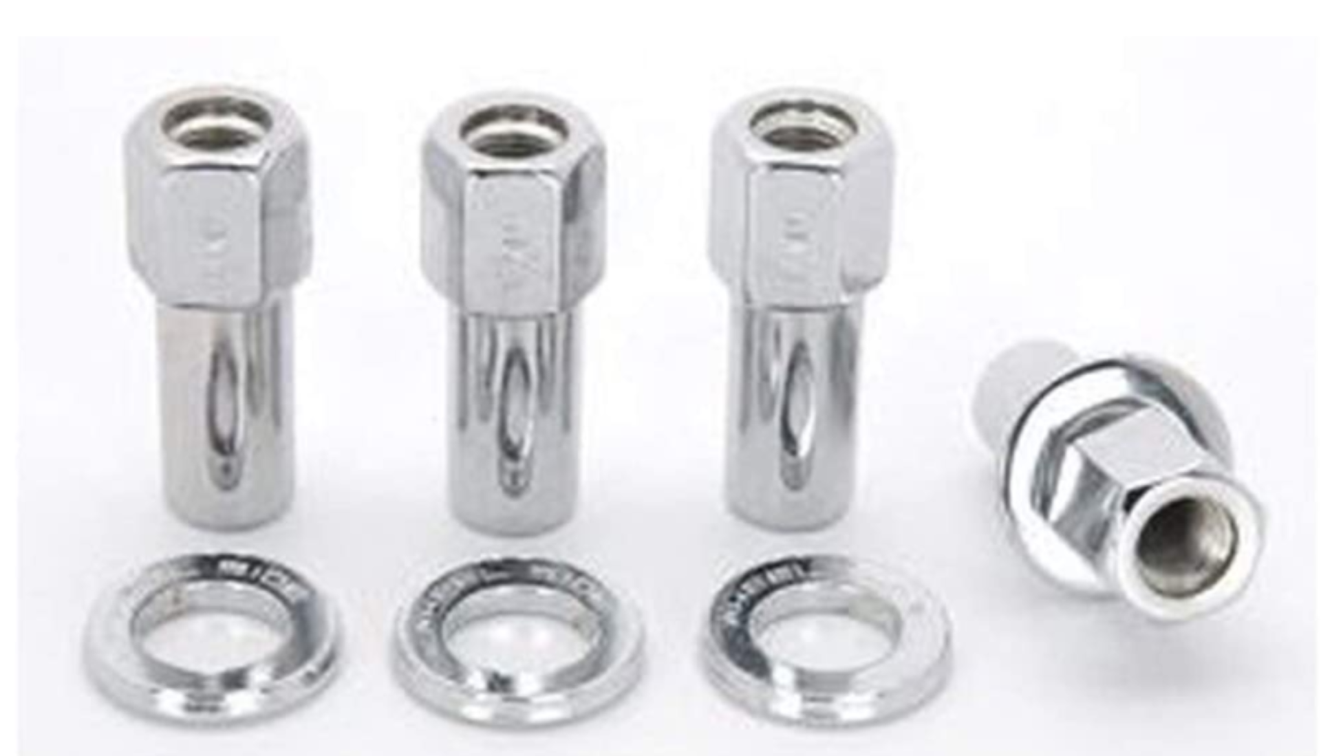 Picture of Weld Open End Lug Nuts w/ Centered Washers 1/2in. RH - 4pk.