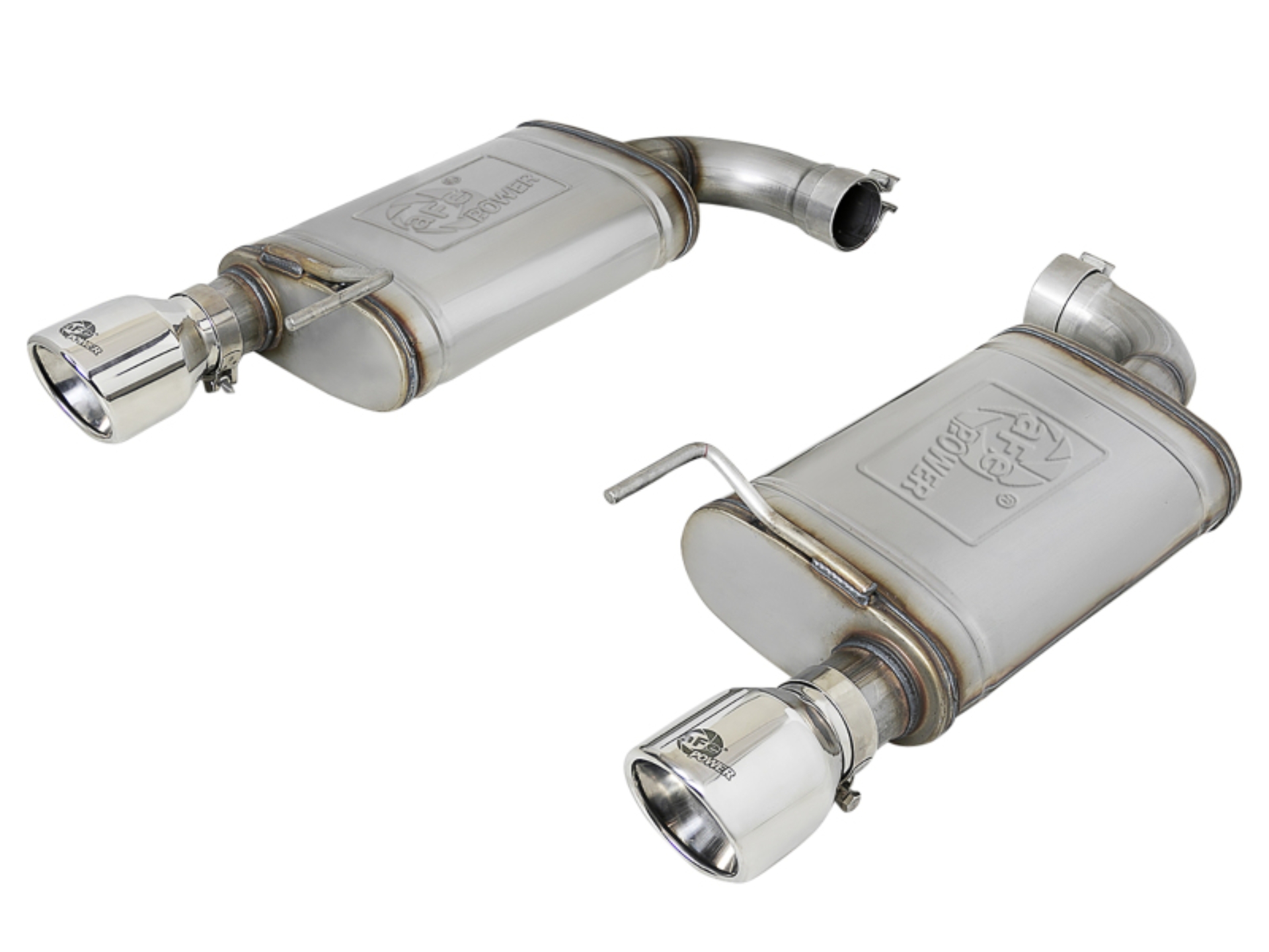Picture of aFe MACH Force-Xp SS Axle Back Exhaust w/Polished Tips 15-17 Ford Mustang GT V8-5.0L