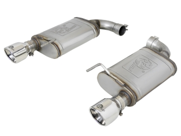 Picture of aFe MACH Force-Xp SS Axle Back Exhaust w/Polished Tips 15-17 Ford Mustang GT V8-5.0L