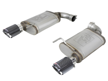 Picture of aFe MACH Force Xp SS Axle Back Exhaust System w/ Carbon Fiber Tips 15-17 Ford Mustang GT V8-5.0L