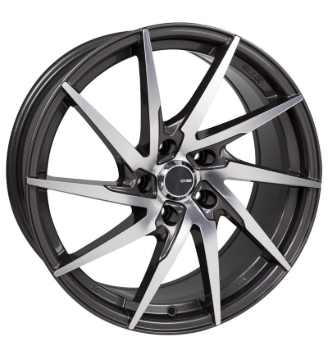 Picture of Enkei PW10 18x8 5x114.3 50mm Offset 72.6mm Bore Gunmetal Wheel w/ Machined Spokes Wheel
