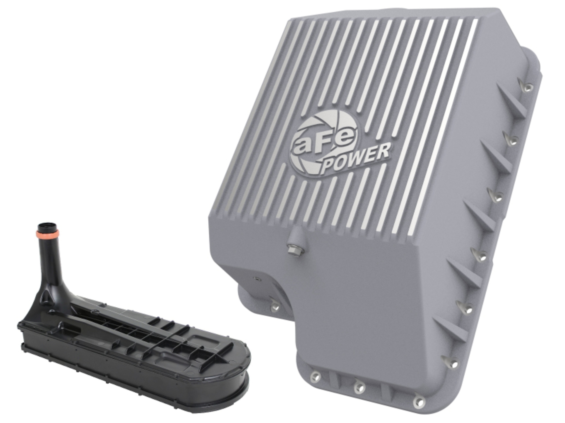 Picture of aFe Transmission Pan (Raw); Ford Diesel Trucks 03-10 V8-6.0/6.4L (td)