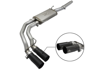 Picture of aFe Rebel Exhausts Cat-Back SS Ford F-150 04-08 V8 4.6/5.4L w/ Black Tips