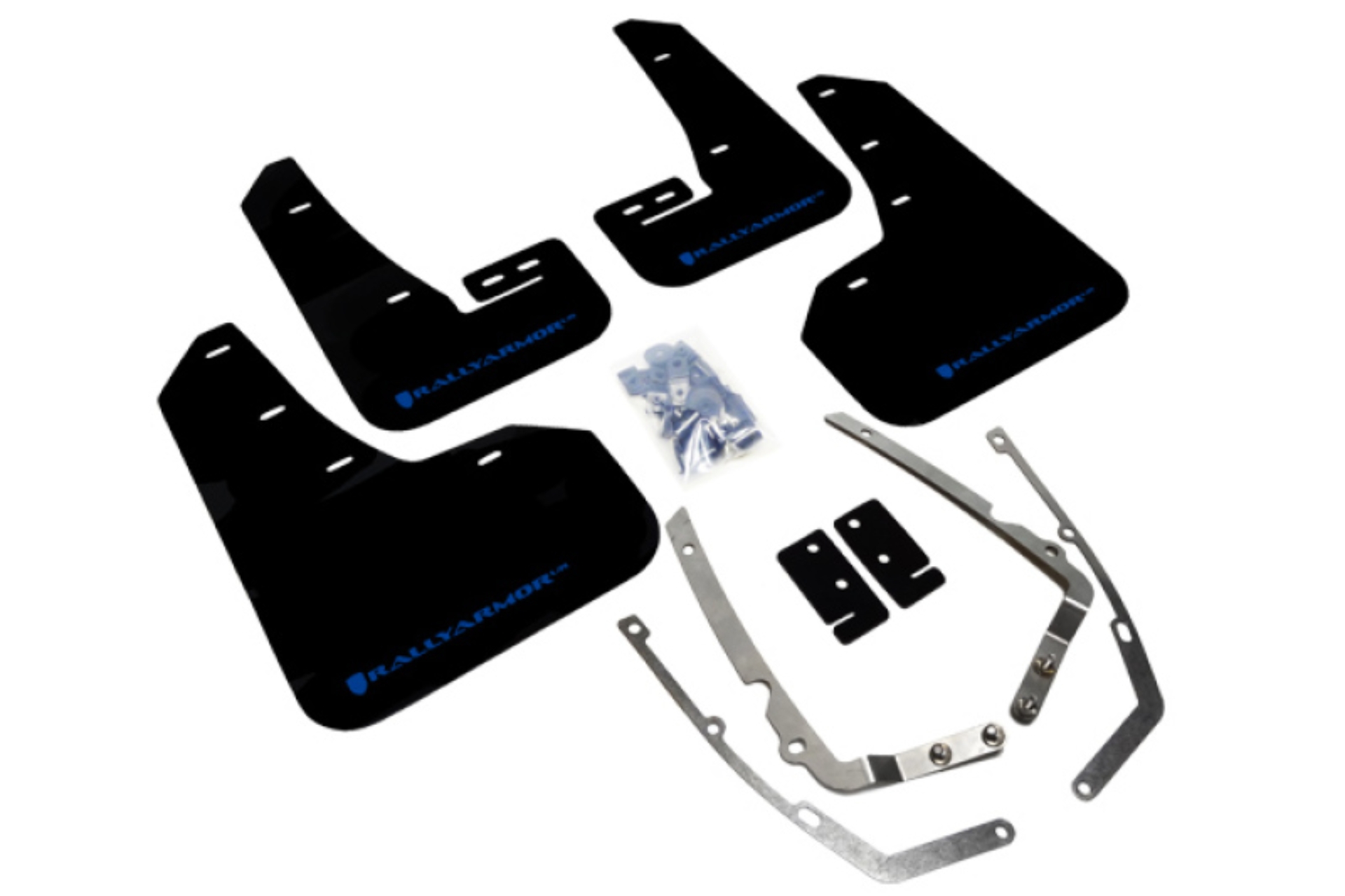 Picture of Rally Armor 15-21 MKVII VW Golf/GTI Black UR Mud Flap w/Blue Logo