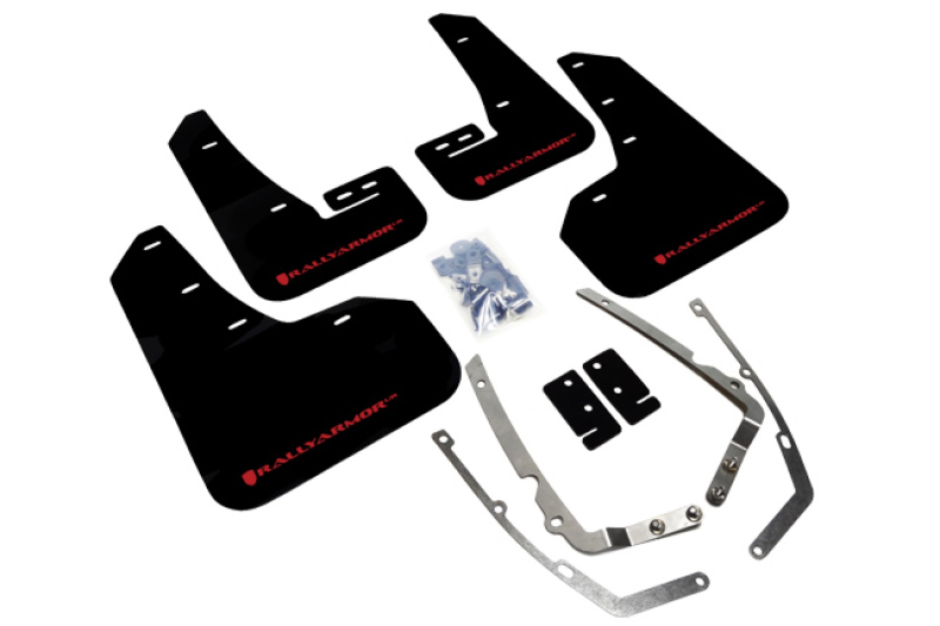 Picture of Rally Armor 15-21 MKVII VW Golf/GTI Black UR Mud Flap w/Red Logo